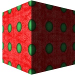 Red Gift Box With Green Spots