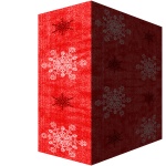 Red Gift Box With White Snowflake