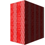 Red Gift Box With White Stripes