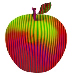 Red Green Striped Apple