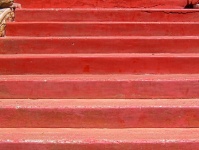 Red Painted Steps