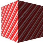 Red Velvet Striped Gift Box