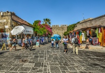 Rhodes Market In Greece