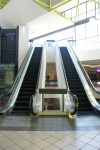 Sleek Steel Mall Escalator