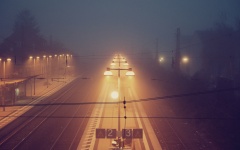 Train Station In Fog