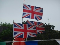 Union Jack Flags At A Fairground