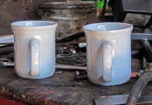 White Mugs In A Workshop