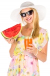 Woman Holding Watermelon
