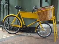 Yellow Delivery Bicycle