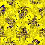 Yellow Swirling Abstract Background