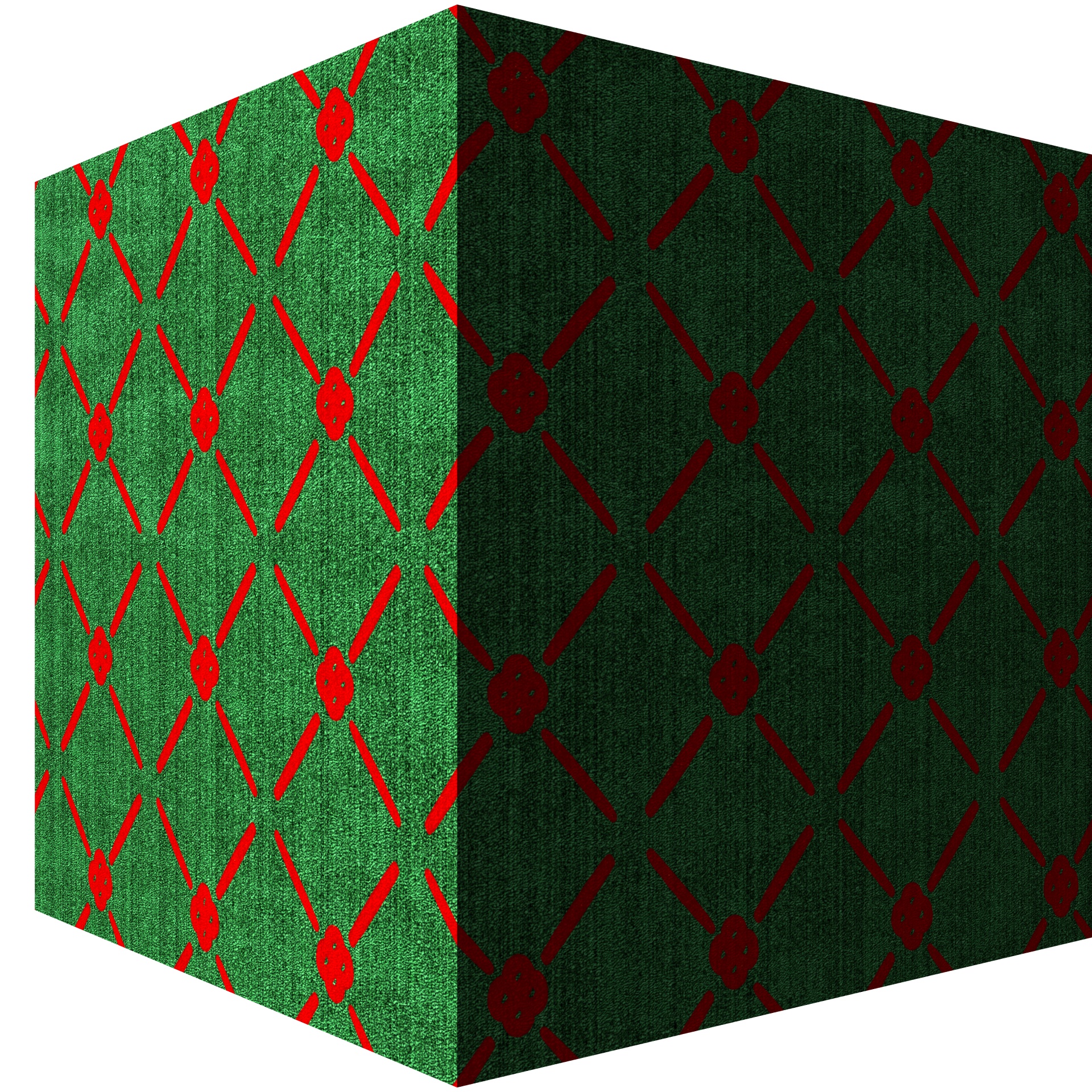 Crisscross Green Christmas Box