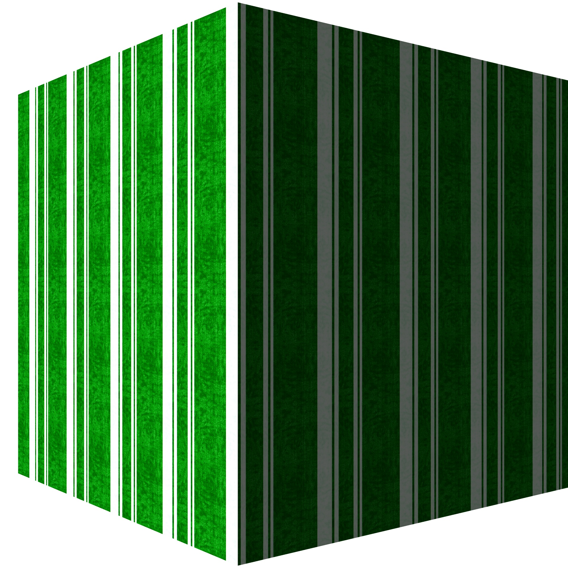 Green And White Stripe Gift Box