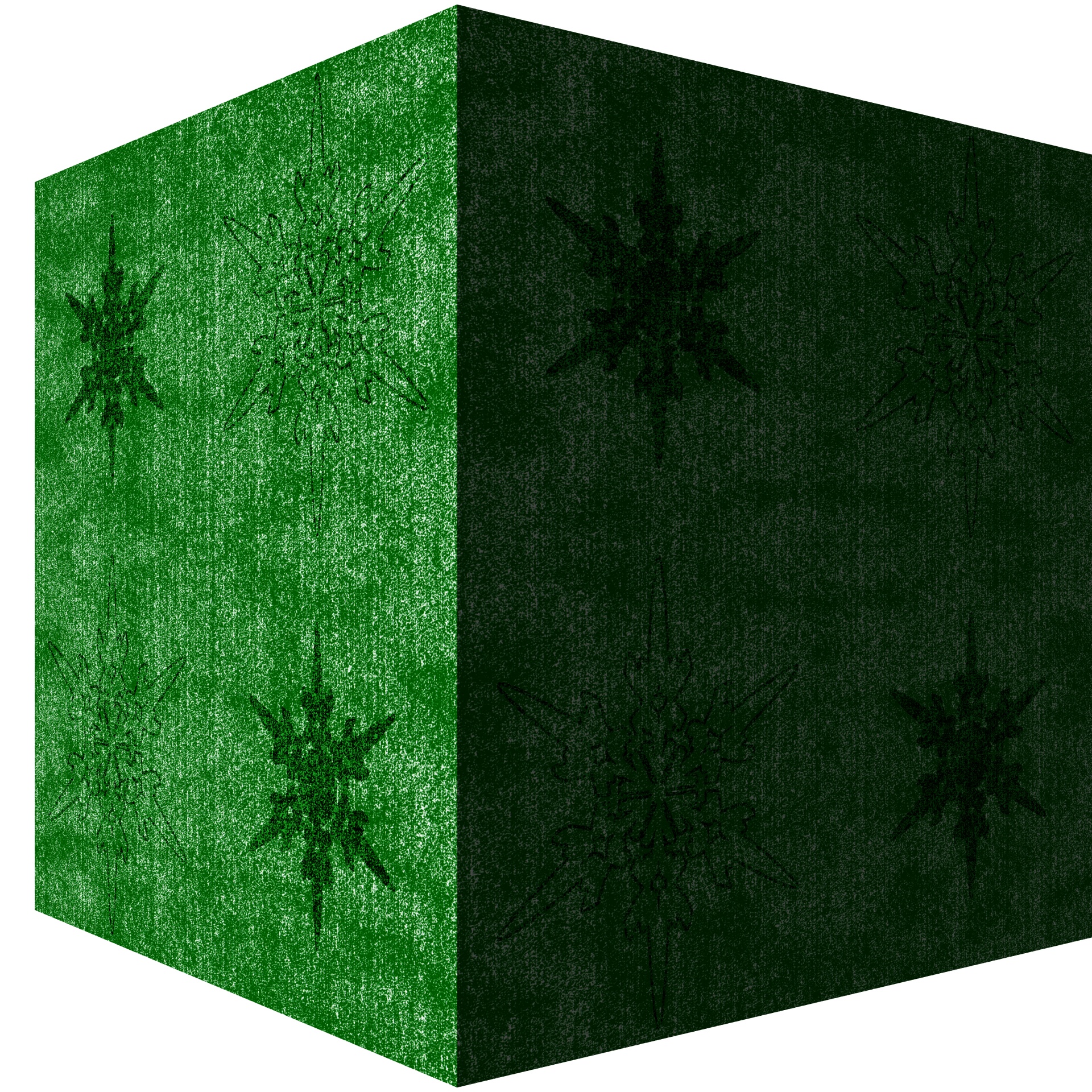 Green Snowflake Christmas Box