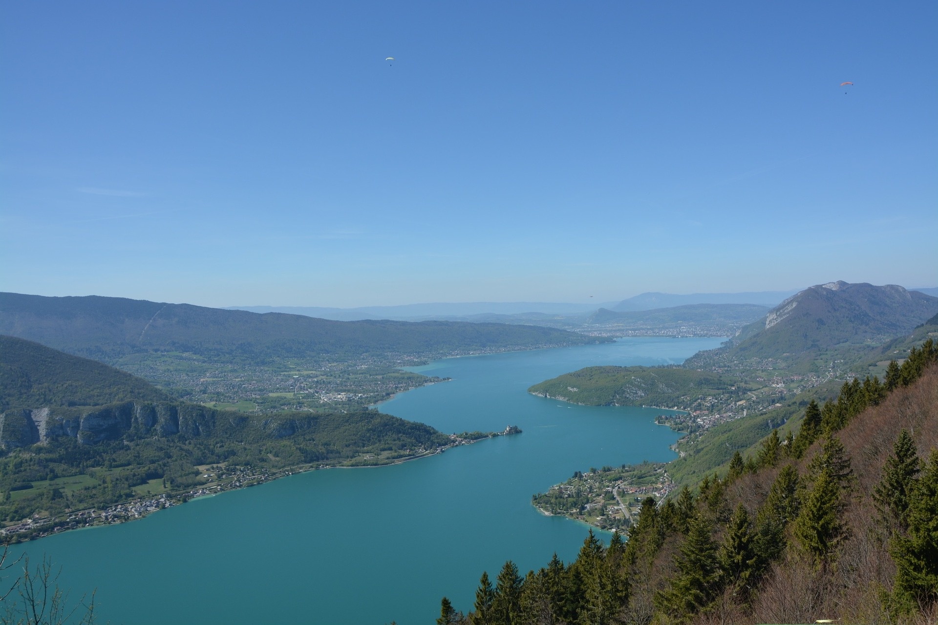 Lake Annecy, high, alps, mountain, water, snow, nature,