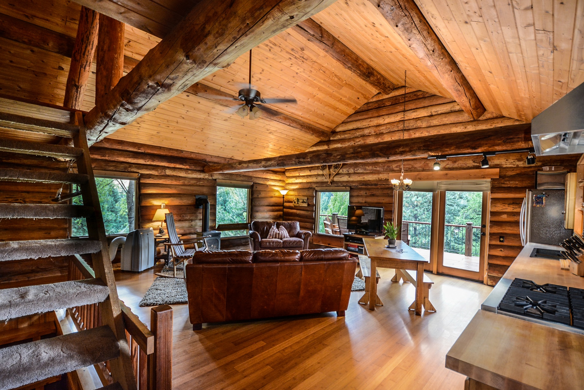 Interior of Log Home