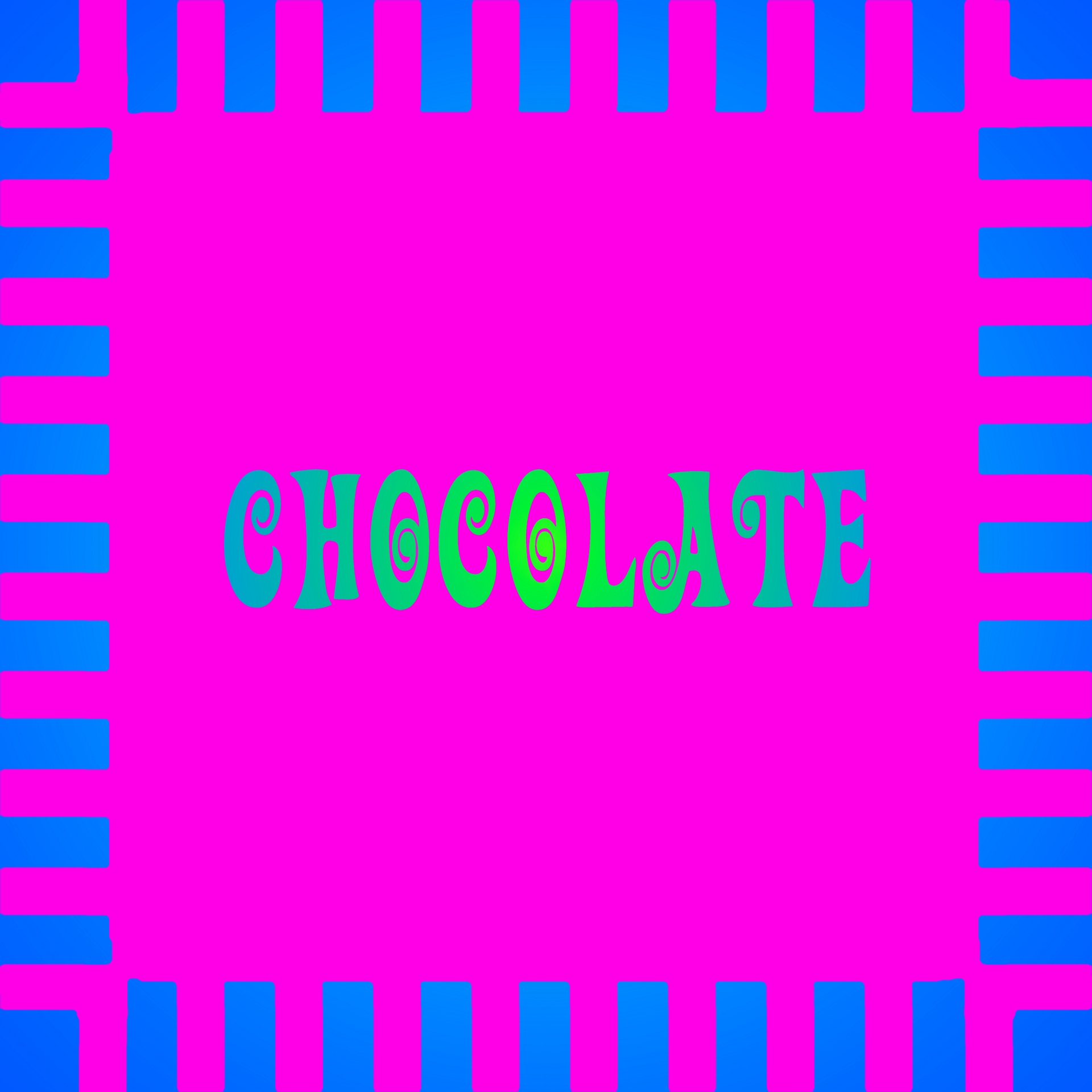 Neon Blue Pink Chocolate Sign