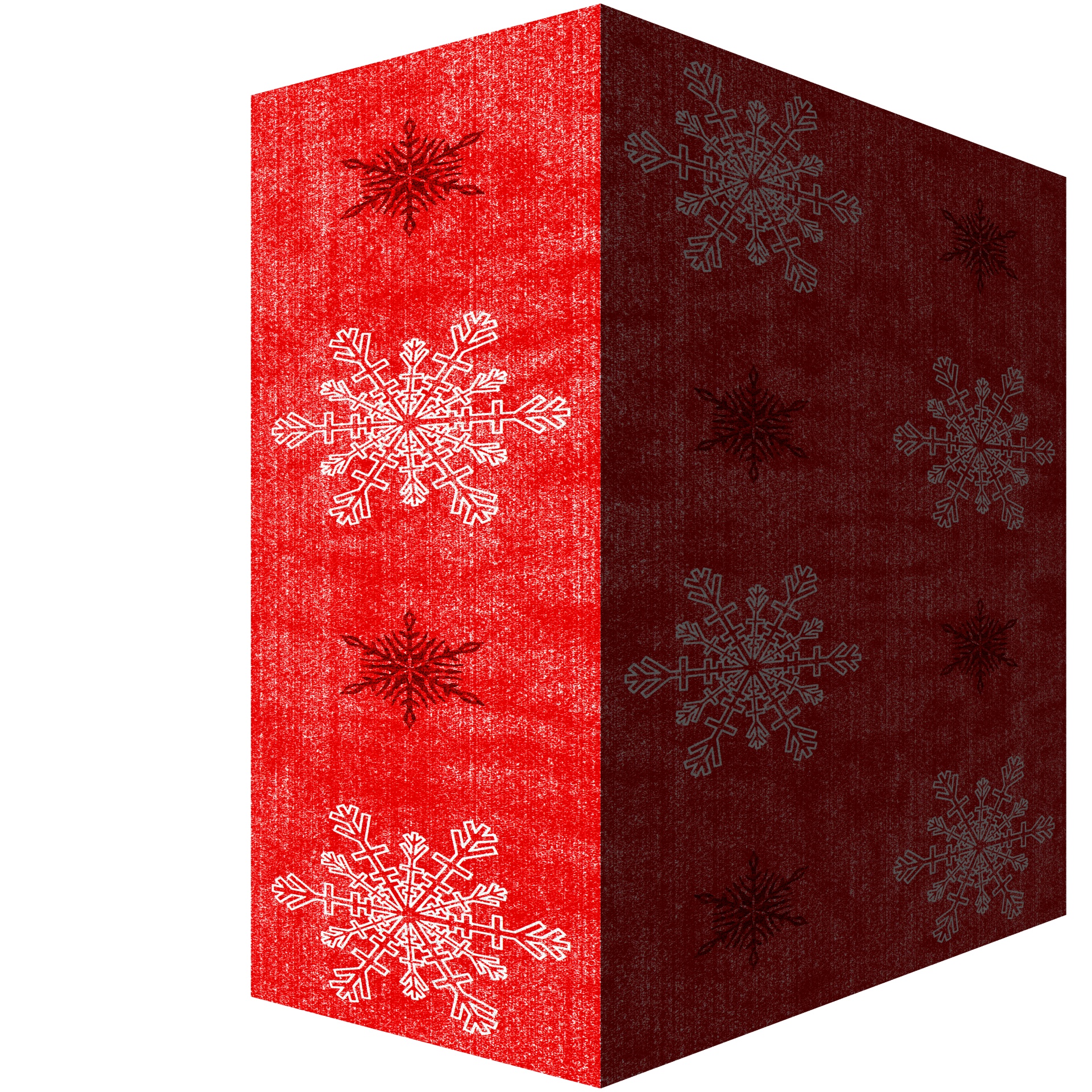 Red Gift Box With White Snowflake