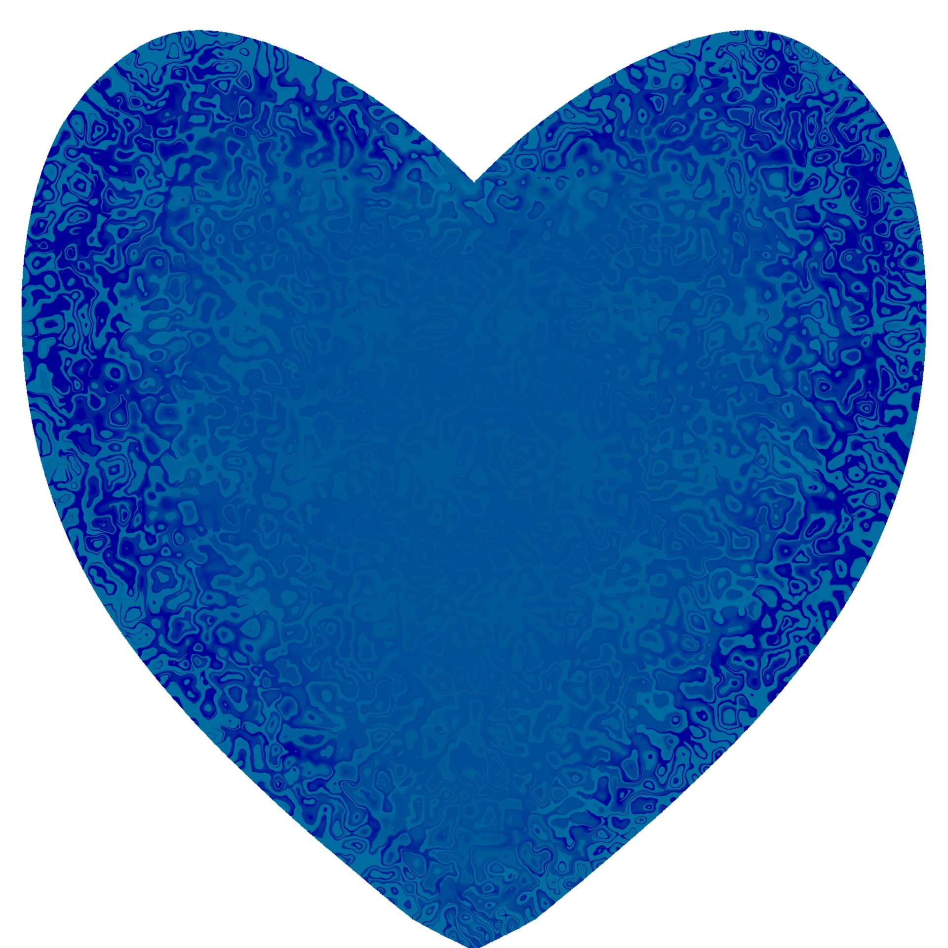 Squiggle Navy Blue Heart