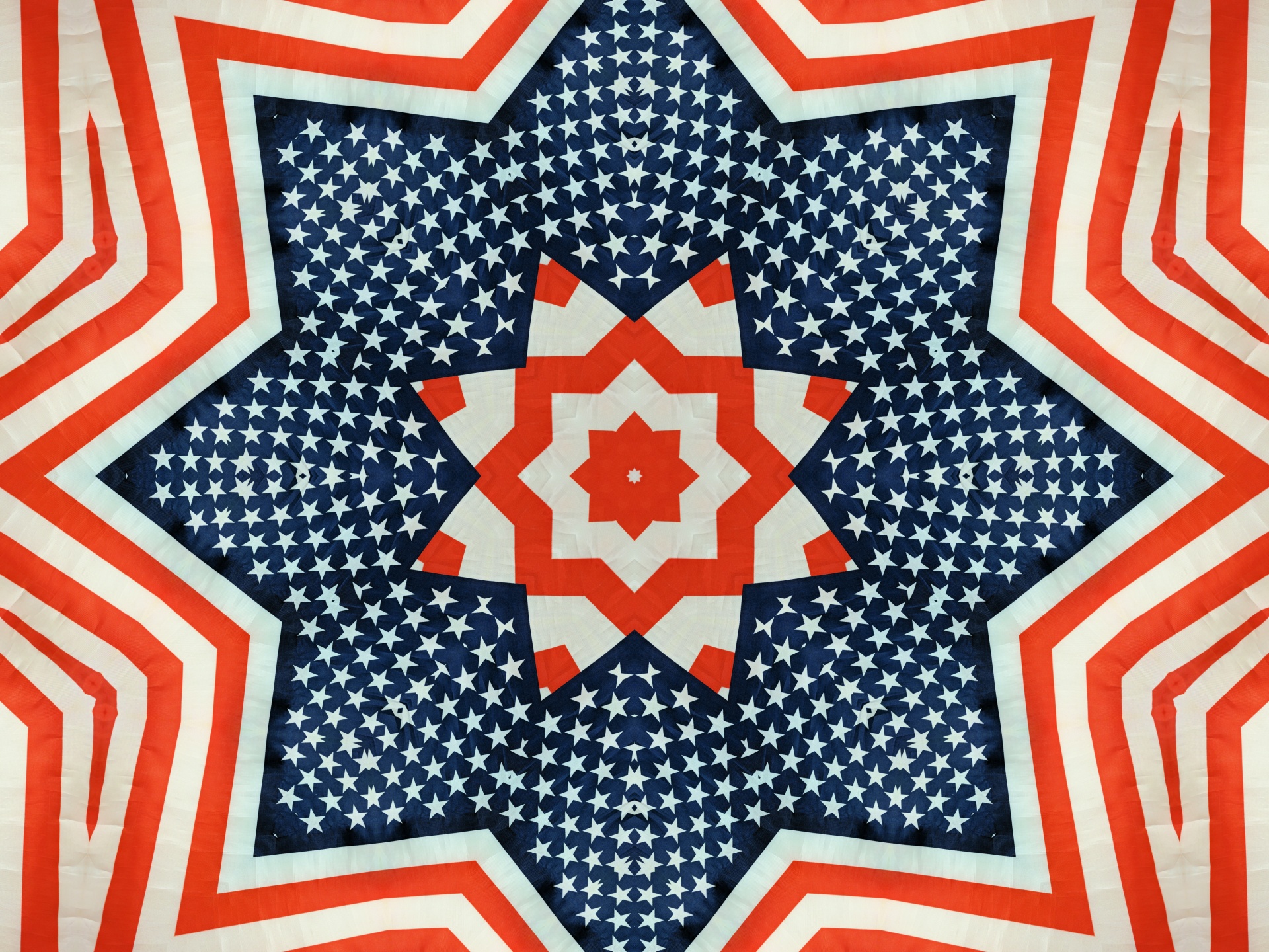 wallpaper of Red White and Blue Kaleidoscope