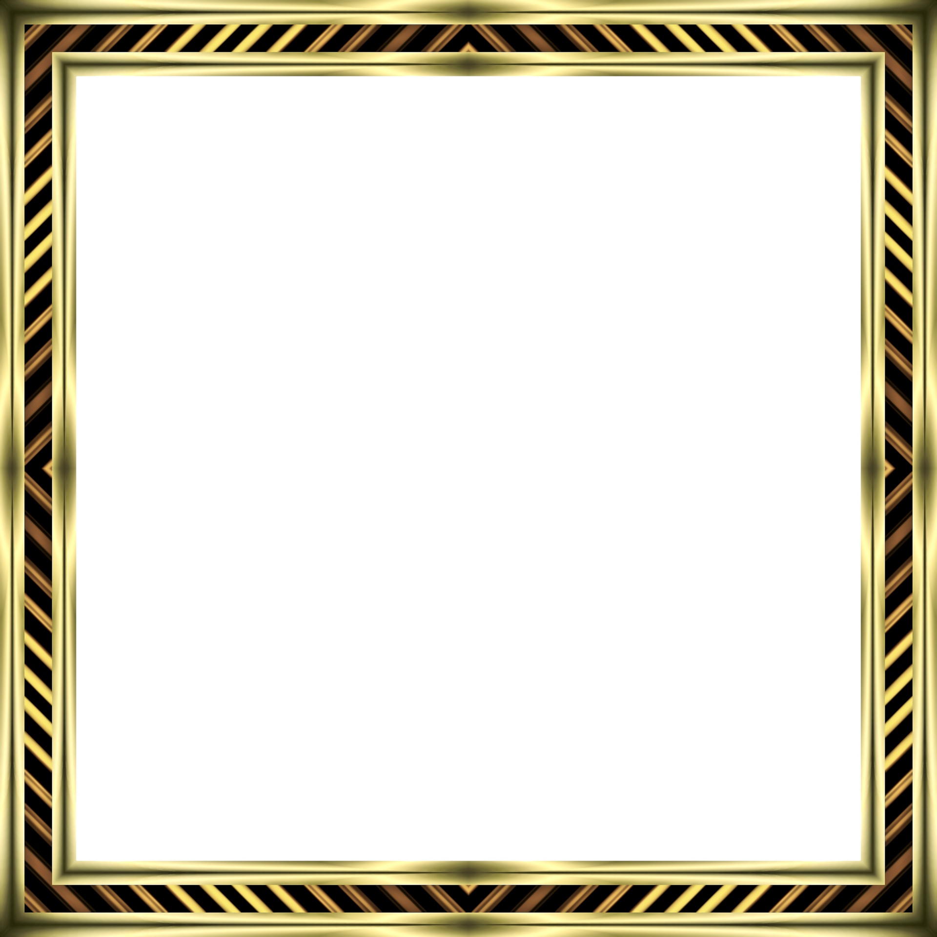 Rich gold picture frame with exotic animal stripes.