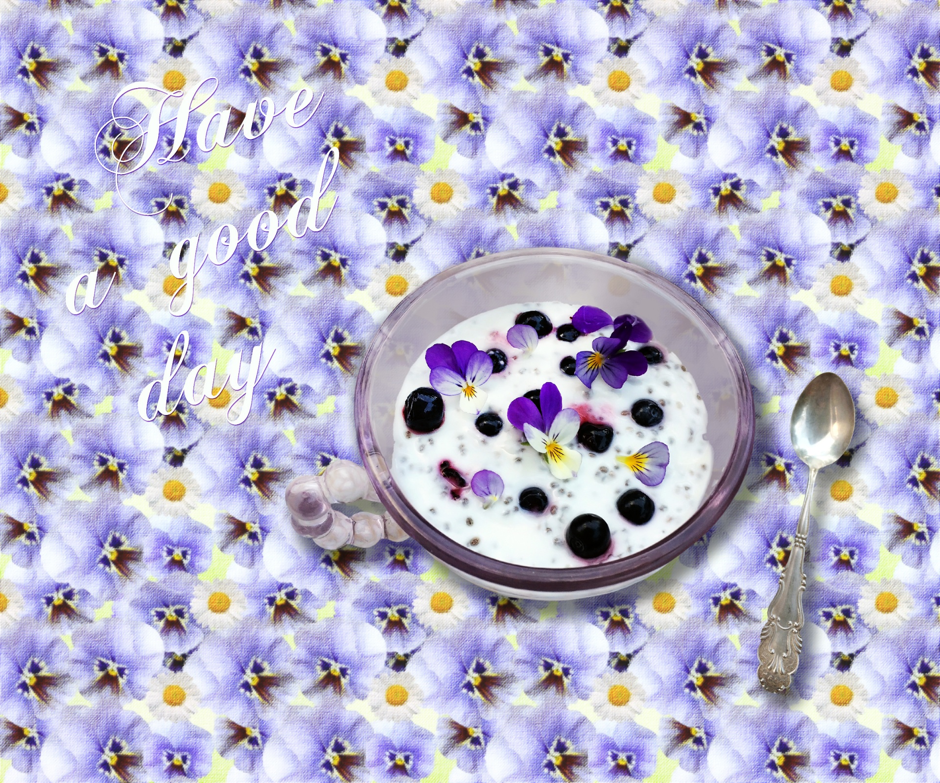Yogurt With Blueberries 1