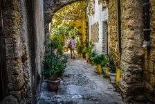 Back Street In Rhodes Greece