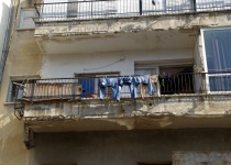 Balcony In Poor Neighborhood