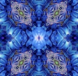 Blue Kaleidoscope Background