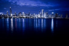 Chicago Skyline At Night
