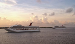Cruise Ships At Sunrise