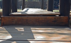 Footbridge With Wooden Planks