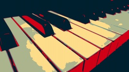Four Color Piano Keyboard