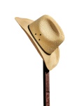Hat On Rusty Pole Isolated