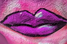 Hot Pink Lips Graffiti
