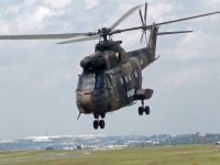 Puma Helicopter After Takeoff