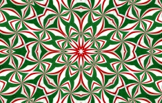 Red White And Green Kaleidoscope