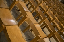 Rows Of Wooden Chairs