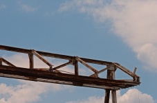 Rusted Steel Structure Against Sky