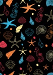 Seahorses And Shells Wallpaper