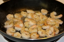 Shrimp Cooking In Pan