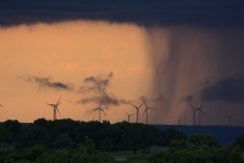 Storm Clouds And Wind Turbines
