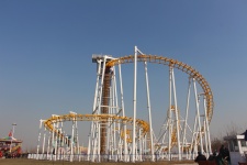 Thrilling Amusement Roller Coaster