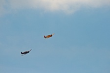 Two Harvards On Display In The Sky