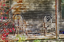 Two Old Chairs On Country Pourch