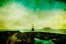 Vintage Lighthouse Painting