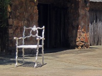 White Cast Iron Chair