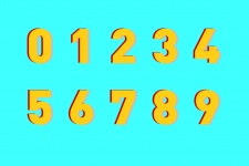 Whole Numbers With Double Shadow