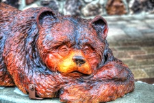 Wood Bear Sculpture