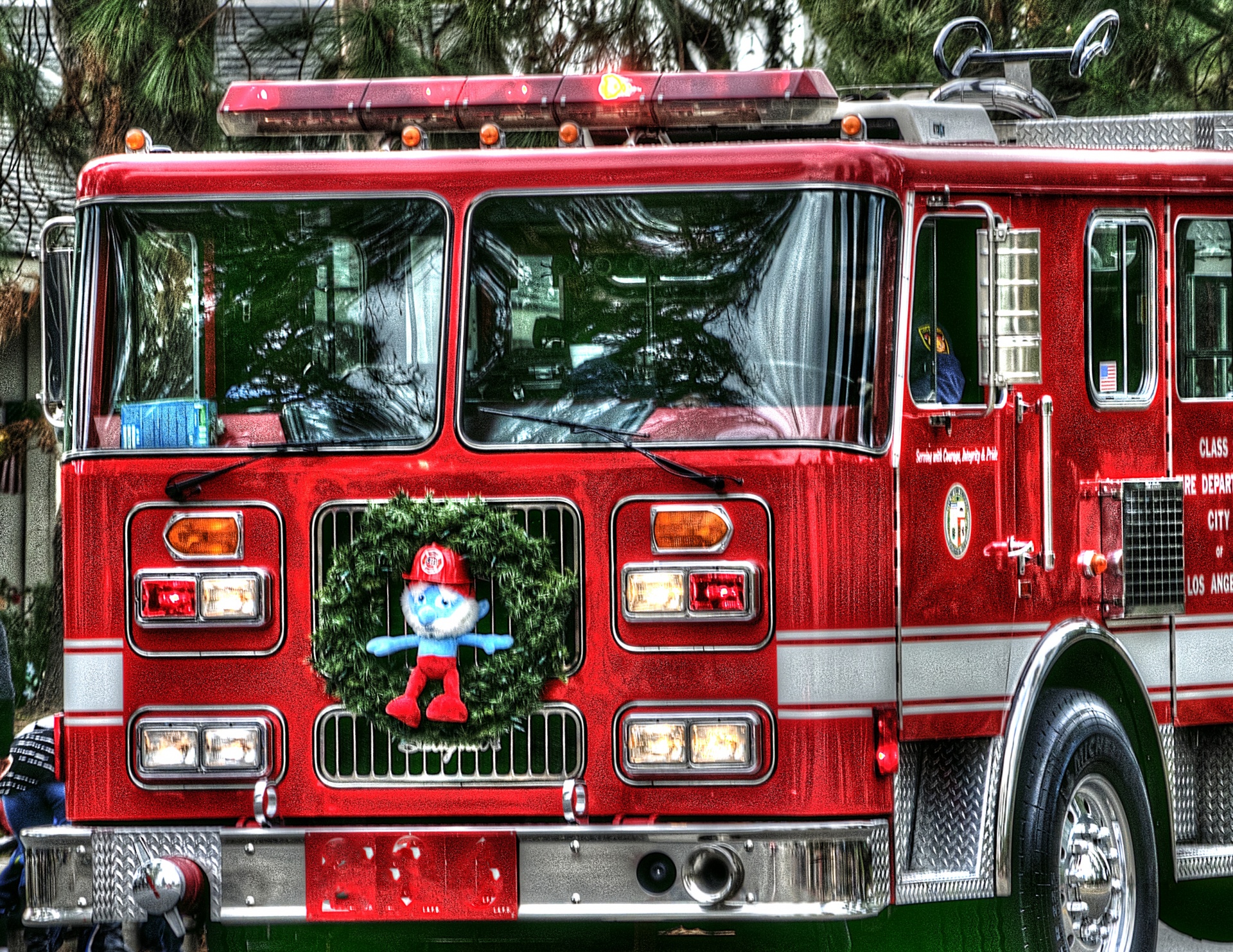 Firetruck In Holiday Parade