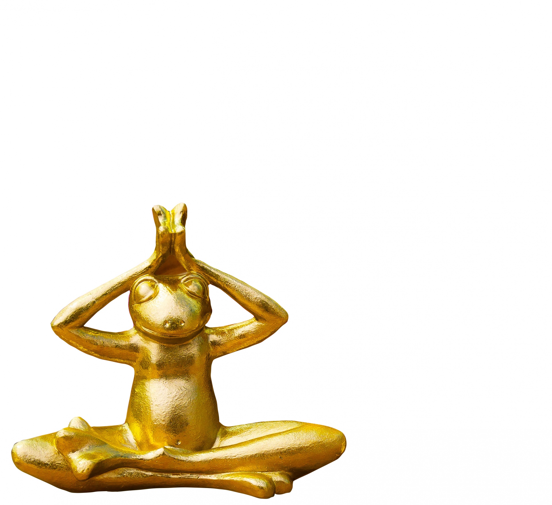 Frog Golden Statue Isolated